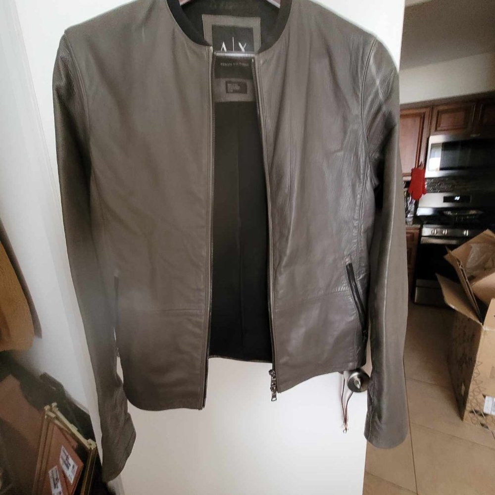 Armani Exchange Leather Jacket